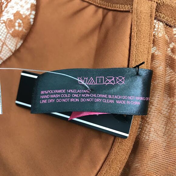 Love, Vera Underwire Balconette Bra 36D Floral Lace Soft Cups Butter Toffee NWT - Picture 4 of 6